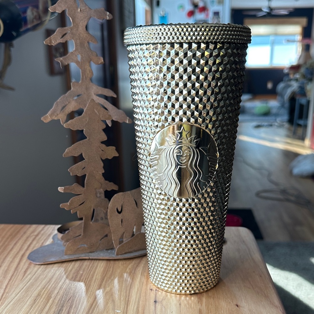 Starbucks Metallic Gold Venit Tumbler
